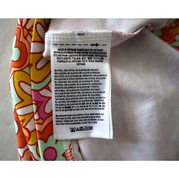 VANS 00039F Women's Sz XS Orange Allover Resort Floral Print Mini Skirt - Picture 6 of 6